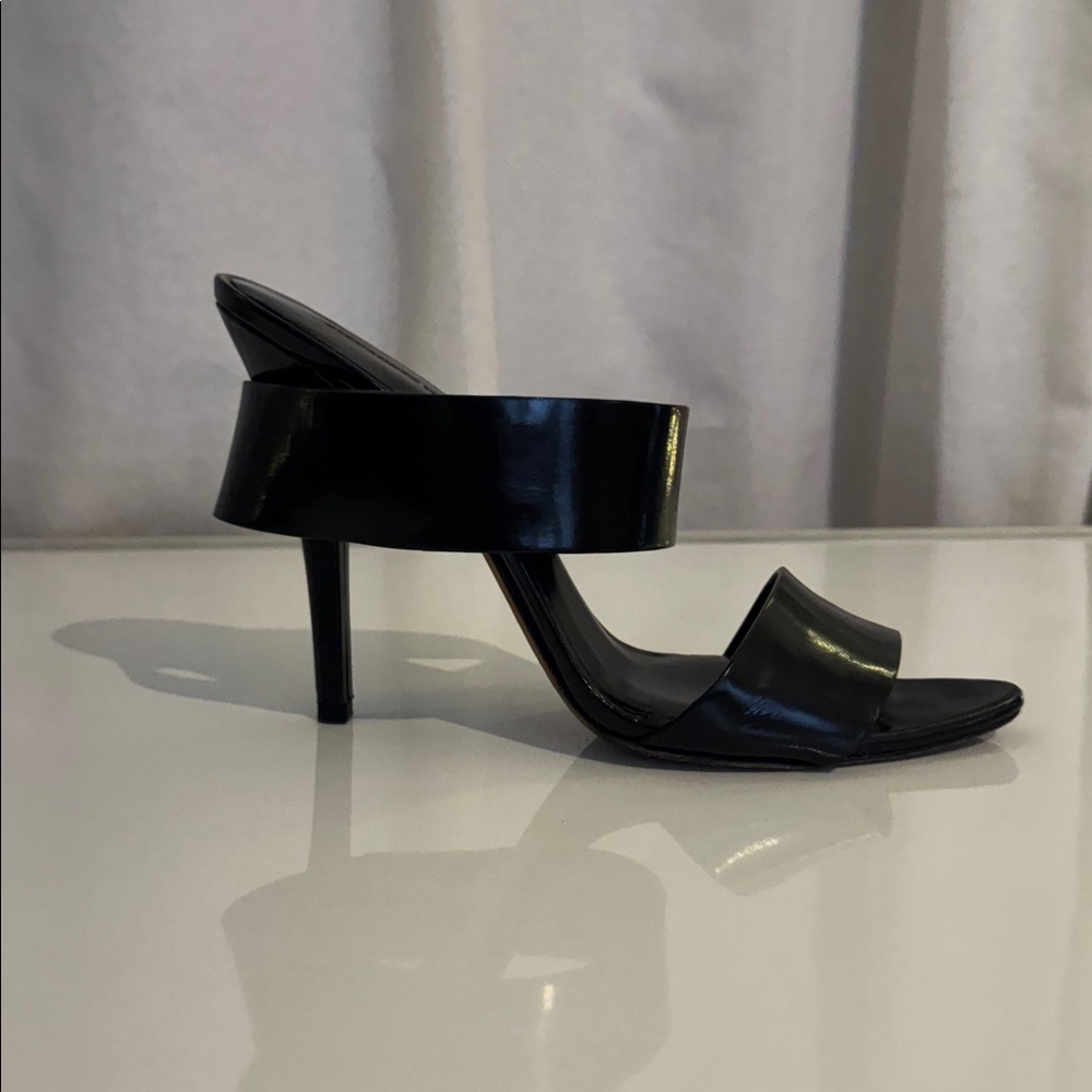 Alexander Wang Black Patent Leather Strappy Heels - 39.5